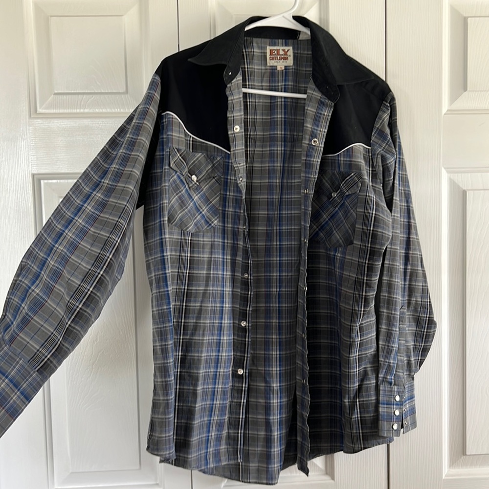 ELY CATTLEMEN SIZE M PEARL SNAP VINTAGE